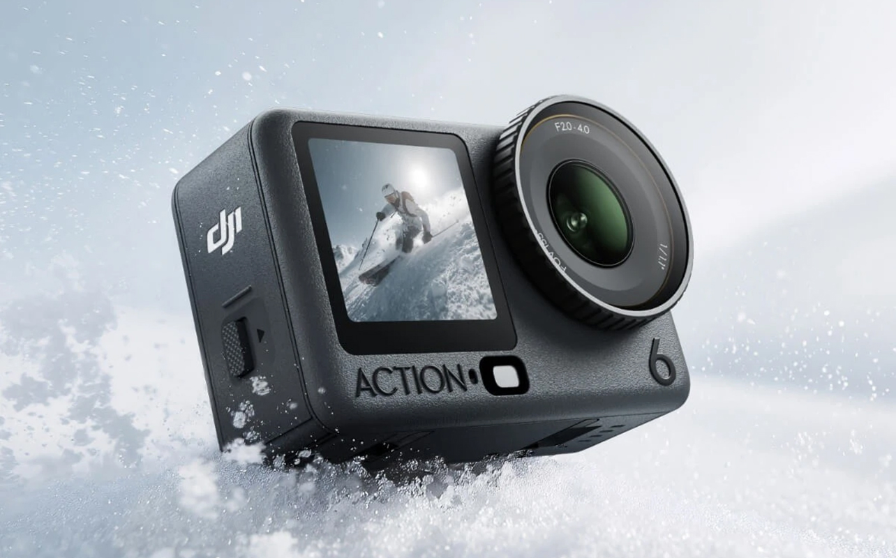 DJI Osmo Action 6 in snowy conditions.