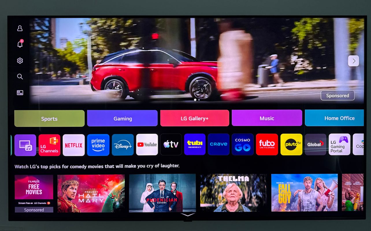 The OS of the LG Micro RGB evo TV