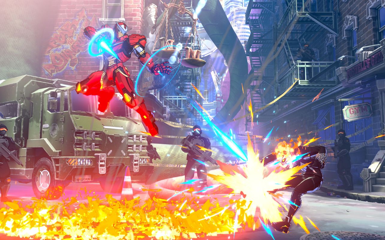 MARVEL Tokon Fighting Souls PS5 screenshot with superheroes battling each other.