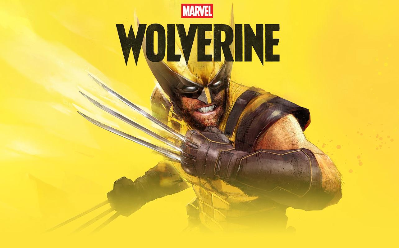 Marvel’s Wolverine key art showing Wolverine in his yellow suit with his adamantium claws extended.