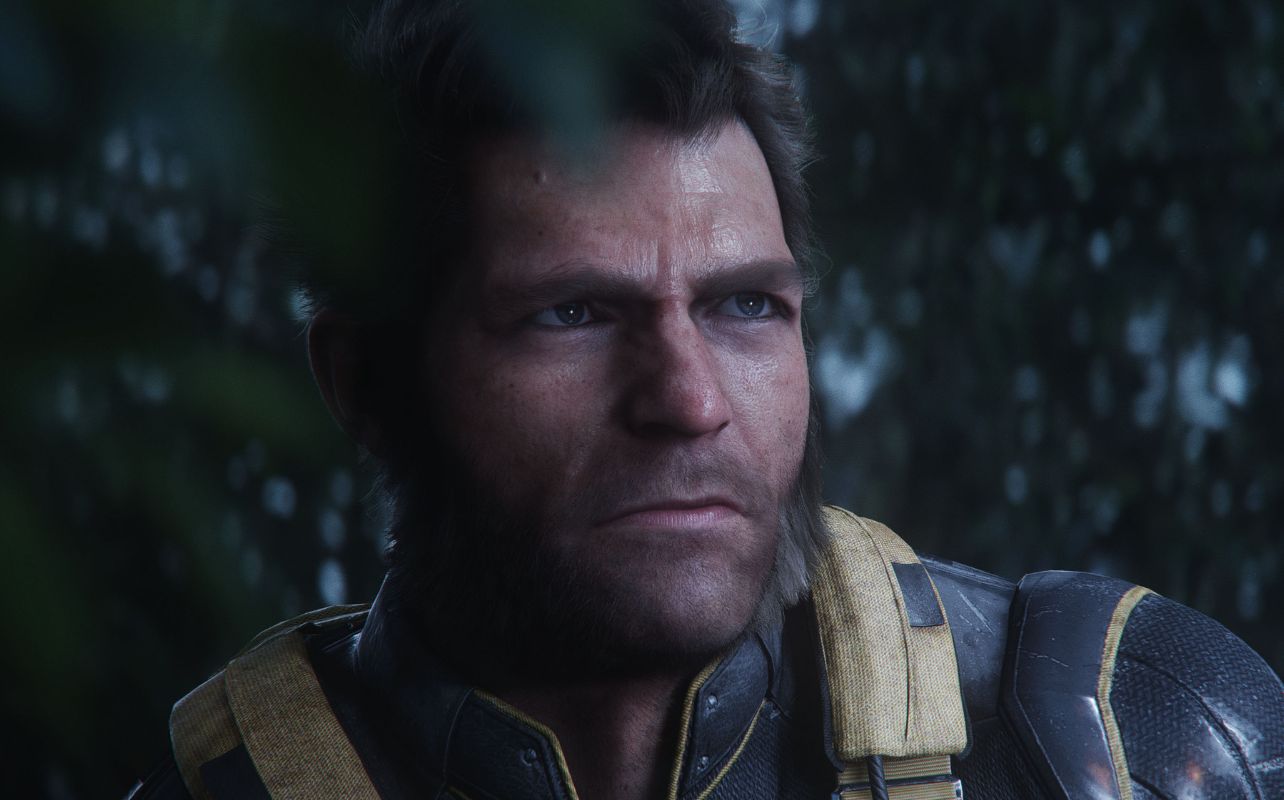 Close up on Wolverine's face.