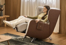 Massage chair buying guide A woman lying back in the Bodyfriend Familie massage chair.