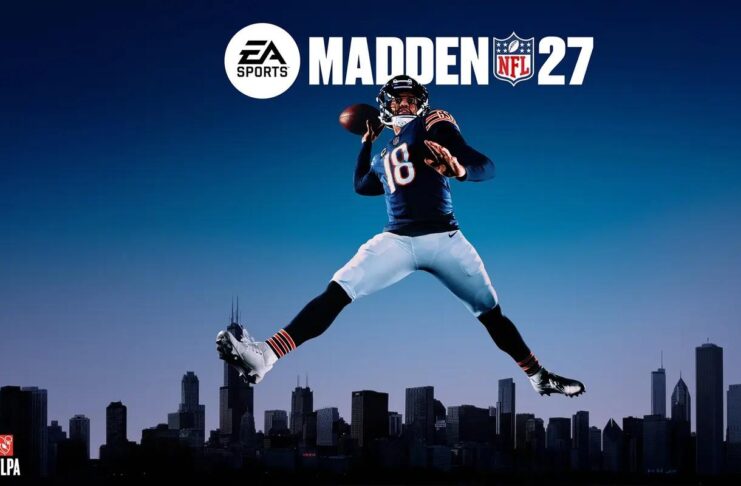 Madden NFL 27 review Madden NFL 27 artwork featuring a Chicago Bears quarterback above the Chicago skyline.