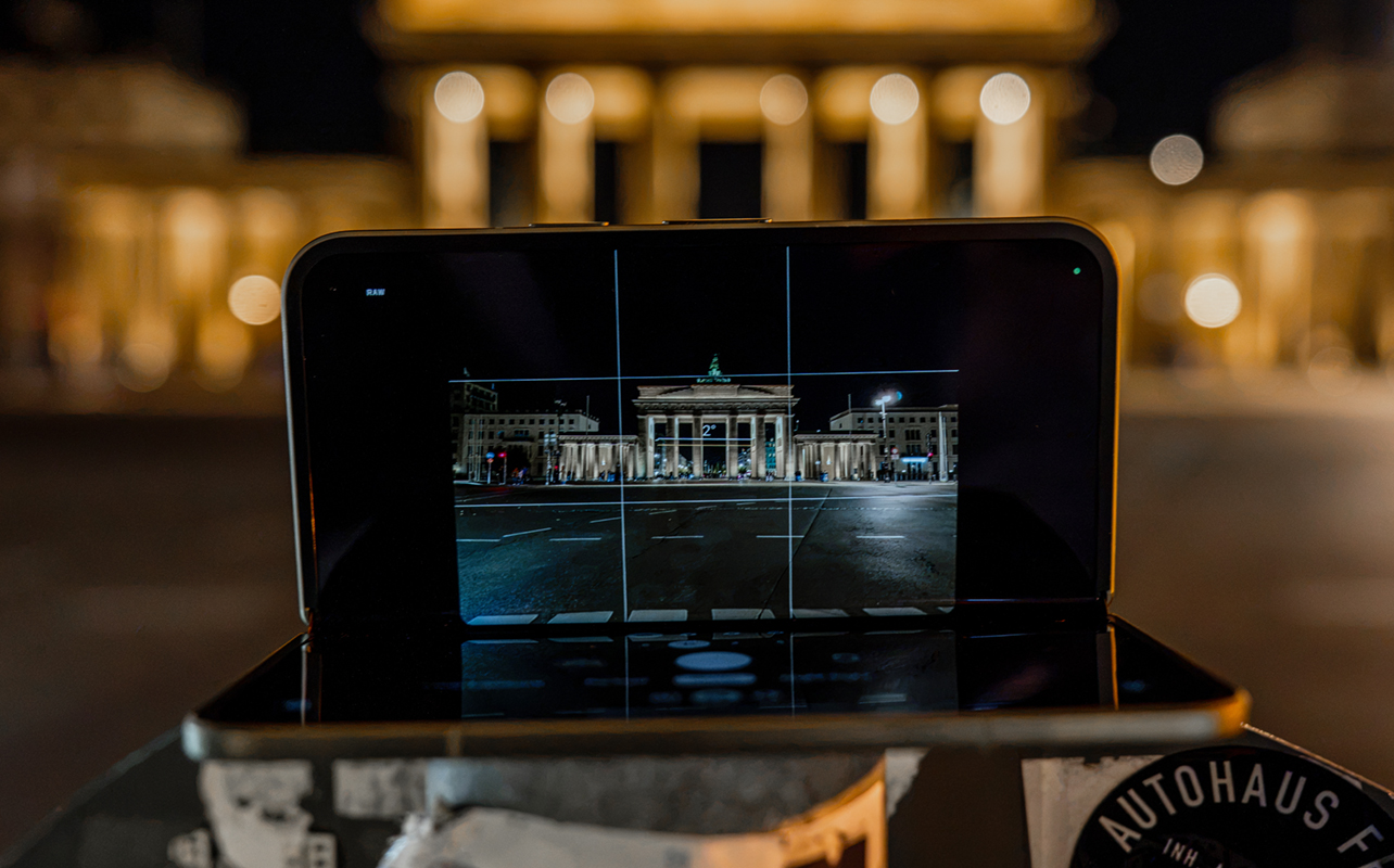 Taking a photo on Google Pixel 11 Pro Fold.