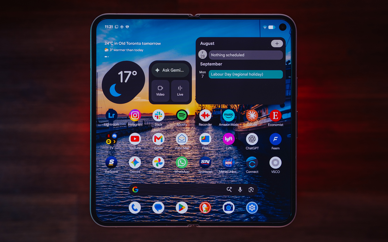 Google Pixel 11 Pro Fold unfolded.