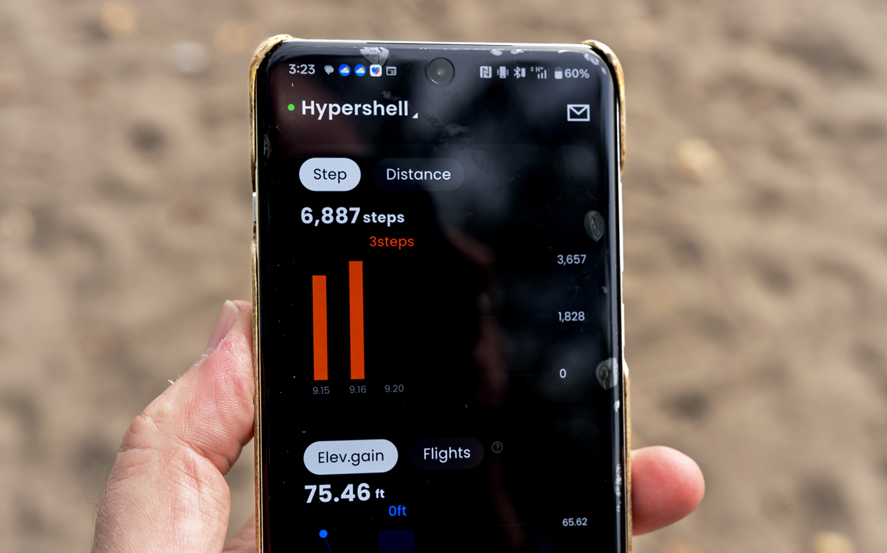 Hypershell app on Android metrics from X Ultra.