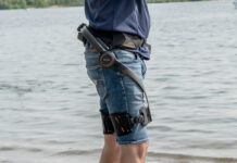Walking while wearing the Hypershell X Ultra.