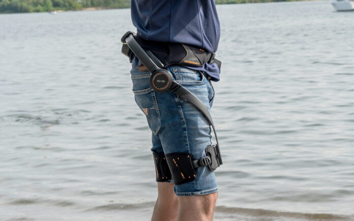 Walking while wearing the Hypershell X Ultra.