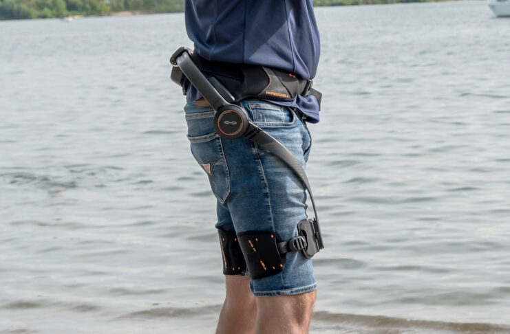Walking while wearing the Hypershell X Ultra.
