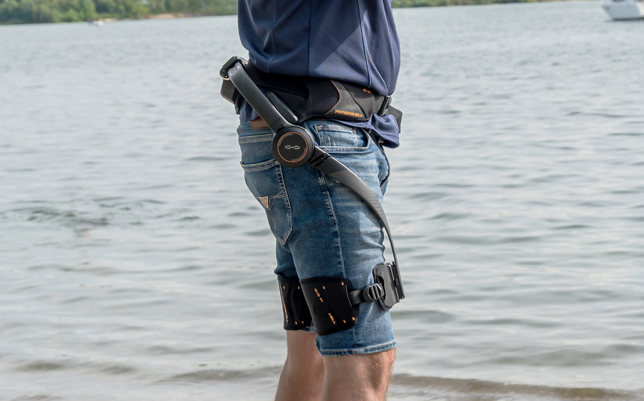 Walking while wearing the Hypershell X Ultra.