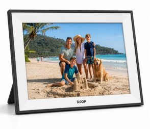 iLoop™ 15.6” Digital Photo Frame | WiFi Touch Screen, 32 GB | Frameo App | Tabletop or Wall-Mounted