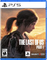 PS5 cover art for the video game The Last of Us Part I.