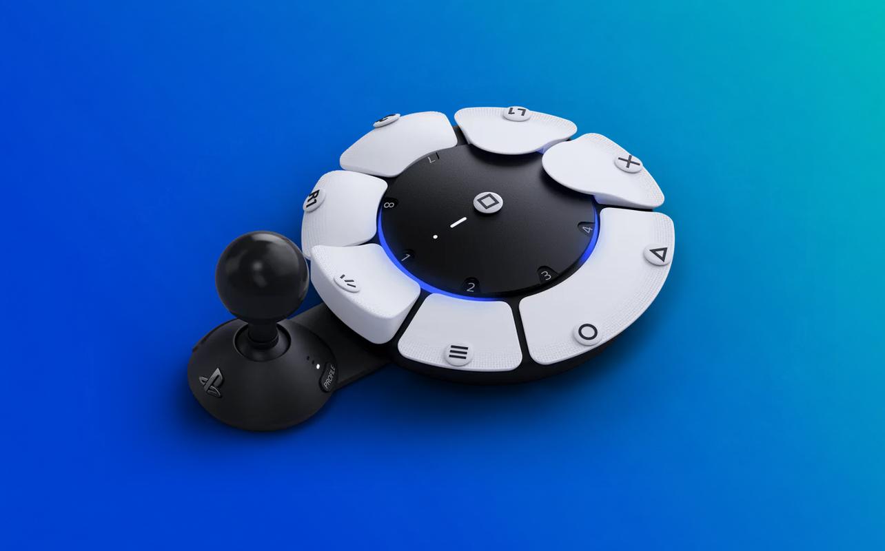PlayStation Access controller with joystick attachment.