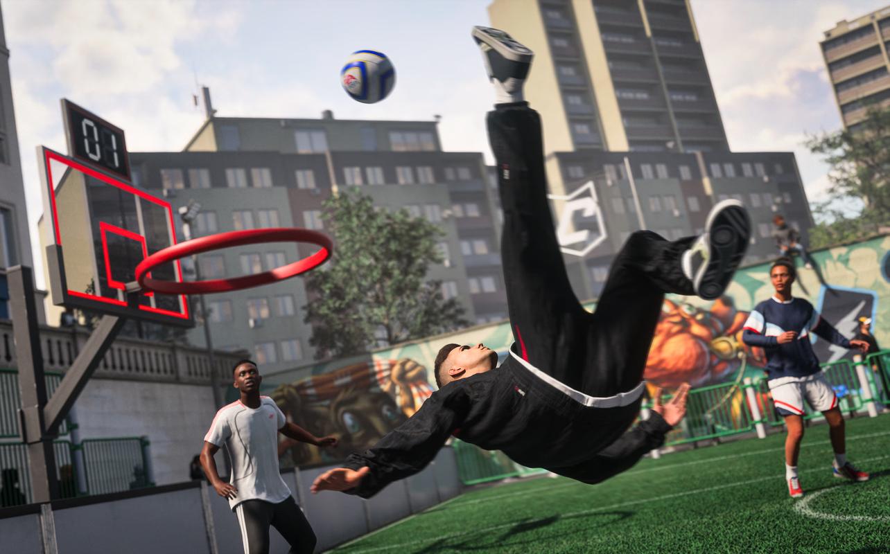 A small-sided match takes place on an urban pitch in The Grounds in EA Sports FC 27.
