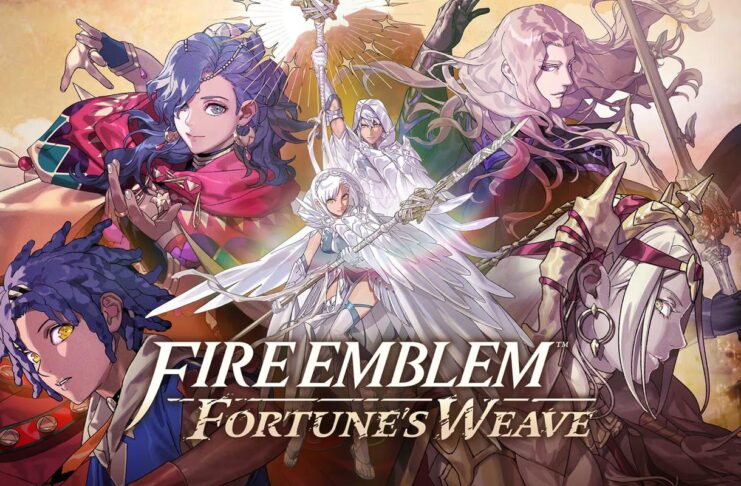Key artwork for Fire Emblem: Fortune’s Weave featuring the game’s main characters.