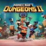 Minecraft Dungeons II key art showing four heroes surrounded by enemies beneath the game logo.