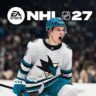 NHL 27 feature image featuring San Jose Sharks forward Macklin Celebrini beneath the EA SPORTS NHL 27 logo.