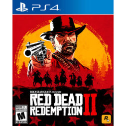 Red Dead Redemption 2 PS4 box art featuring Arthur Morgan against a red western-style background.