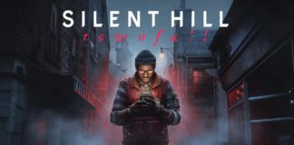 Simon Ordell stands in a fog-covered St. Amelia street beneath the SILENT HILL: Townfall logo.