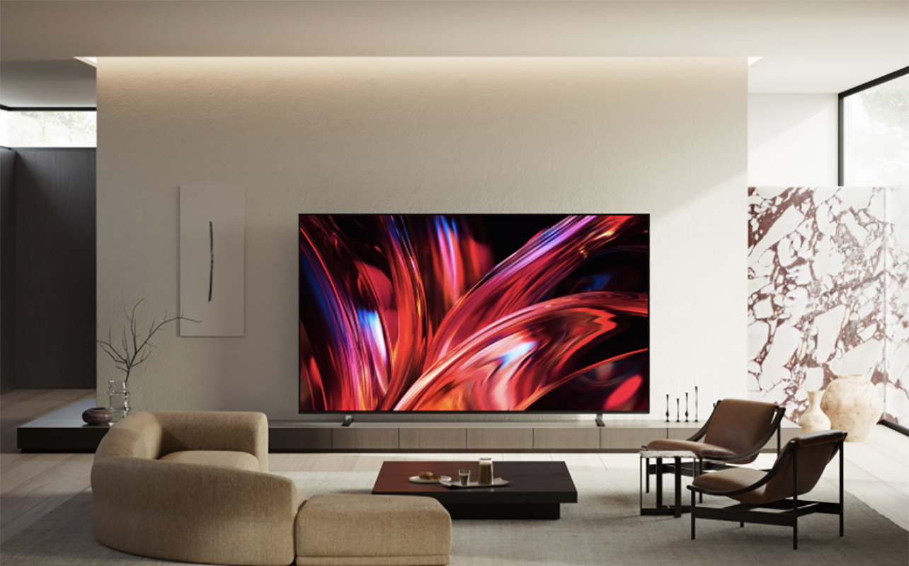 Sony Bravia 9 II TV mounted on a wall in a living room.