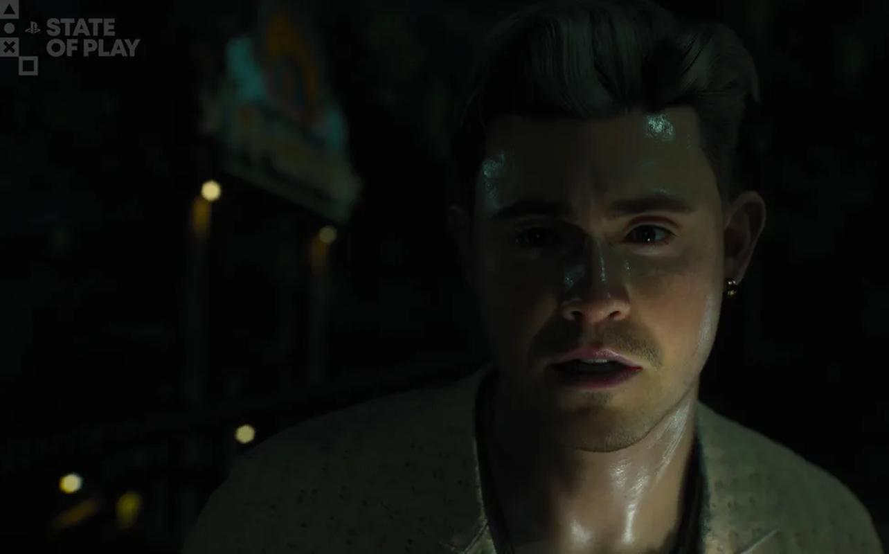 Close-up of a character in a dark scene from Until Dawn 2 shown during the September 2026 State of Play