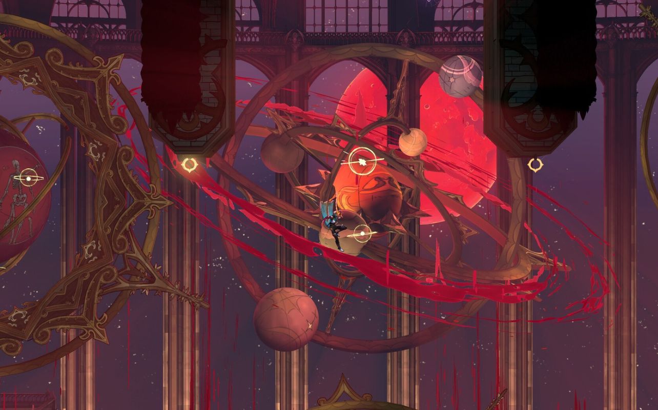 A character jumps around with magic surrounding them.