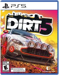 DIRT 5 PS5 cover art with a blue case rim.