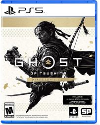PS5 cover art for Ghost of Tsushima Director’s Cut with a translucent blue edge.