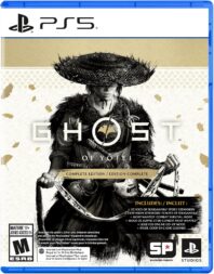 PS5 cover art for Ghost of Yōtei Complete Edition with a translucent blue edge.