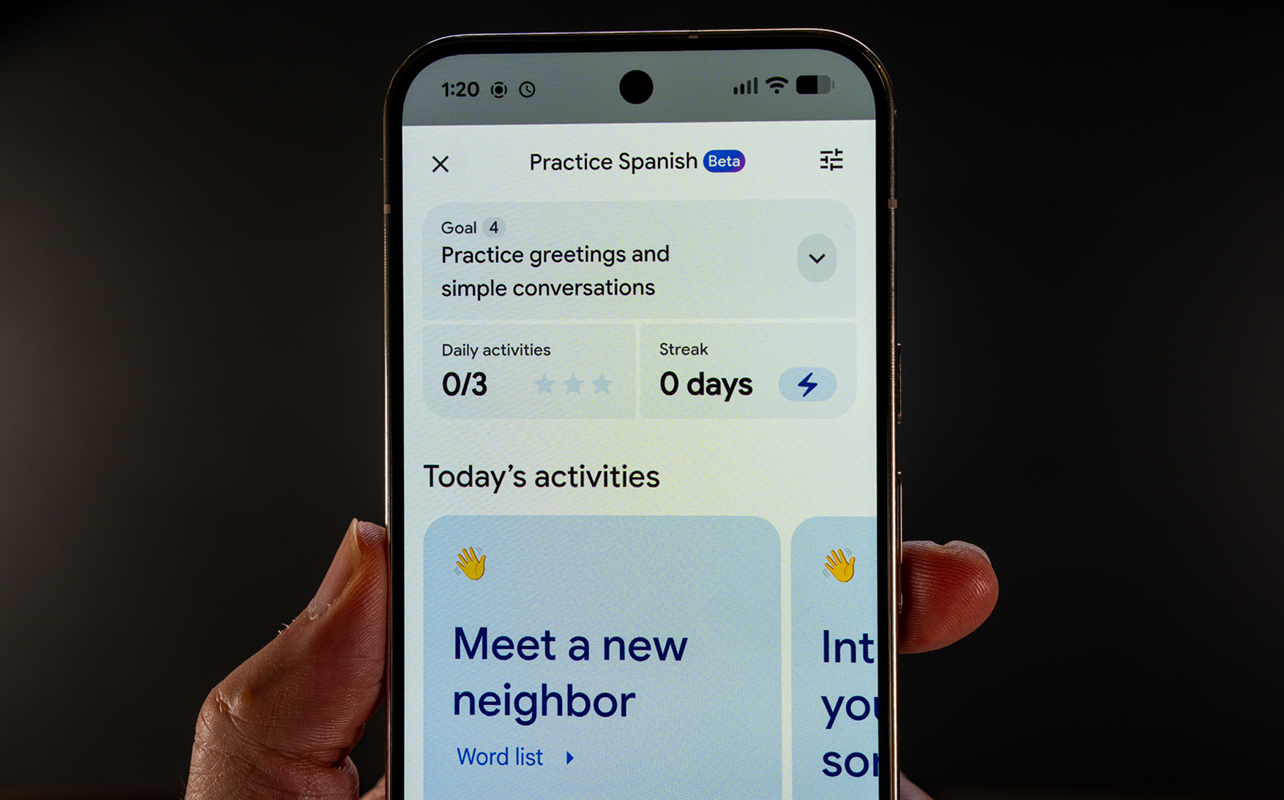 Voice Translate practice in Google Pixel 11 Pro XL.