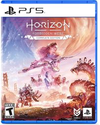 PS5 cover art for Horizon Forbidden West with a translucent blue edge.