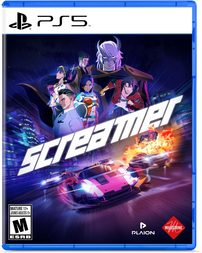 Screamer PS5 cover art with a blue case rim.