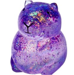 Squishhy capybara glitter squeeze ball