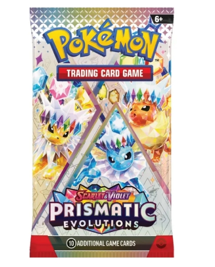 Pokémon TCG: Scarlet & Violet Prismatic Evolutions Booster Pack (Random Art) - 10 Cards