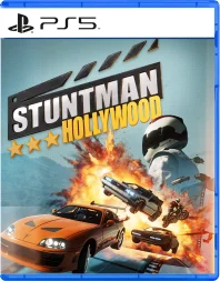 Stuntman: Hollywood game art with a very yellow cover and logo.