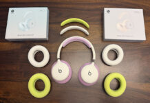 Beats 360 headphones with two cushion kits.