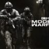 Three armed soldiers advancing through a dark urban environment in Call of Duty: Modern Warfare 4 promotional artwork.