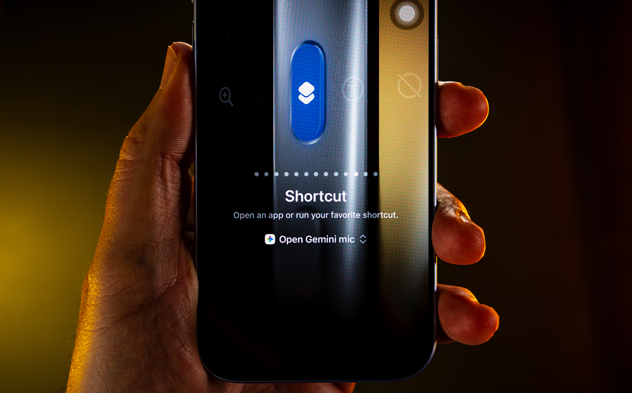Setting up Google Gemini as Shortcut on iPhone 18 Pro.