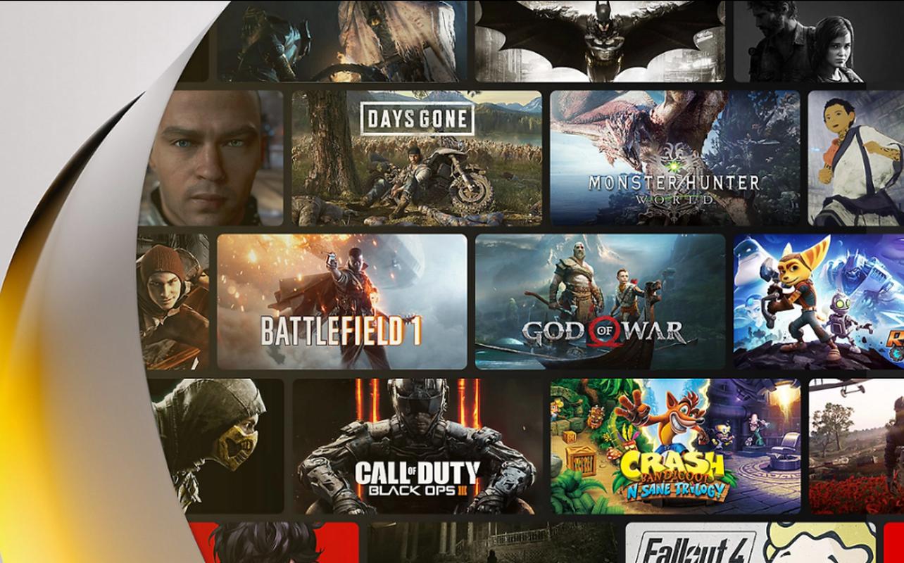 Collage of backward-compatible PS4 games shown on PlayStation 5.