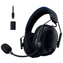 Razer BlackShark V3 Pro wireless gaming headset for PlayStation in black.